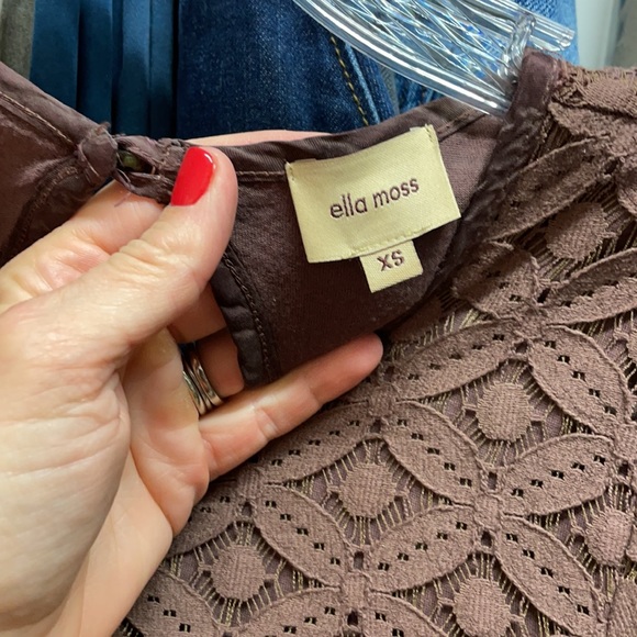 Ella Moss brown eyelet tunic - Picture 2 of 3